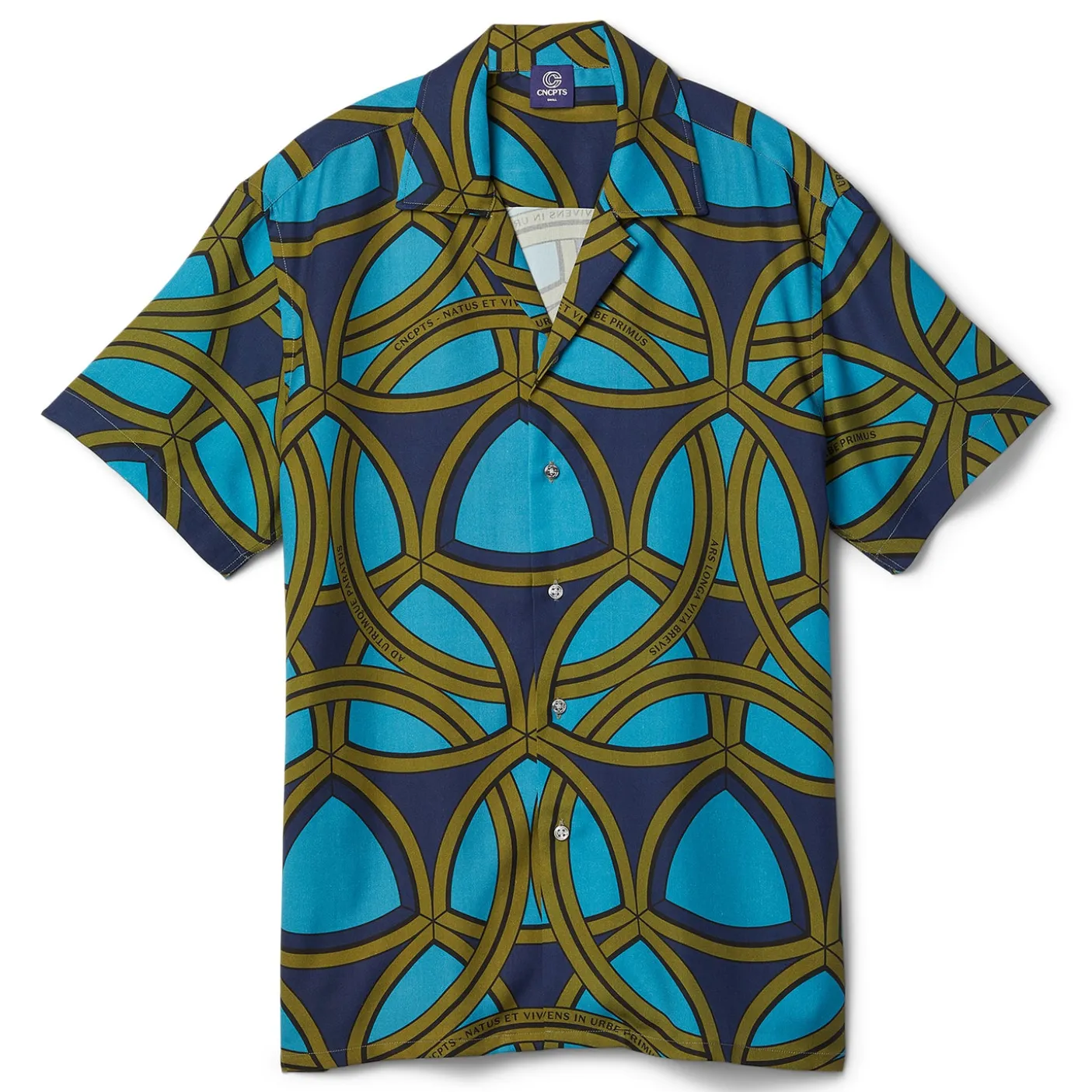 CNCPTS Tencel Reuleaux Printed Camp Shirt