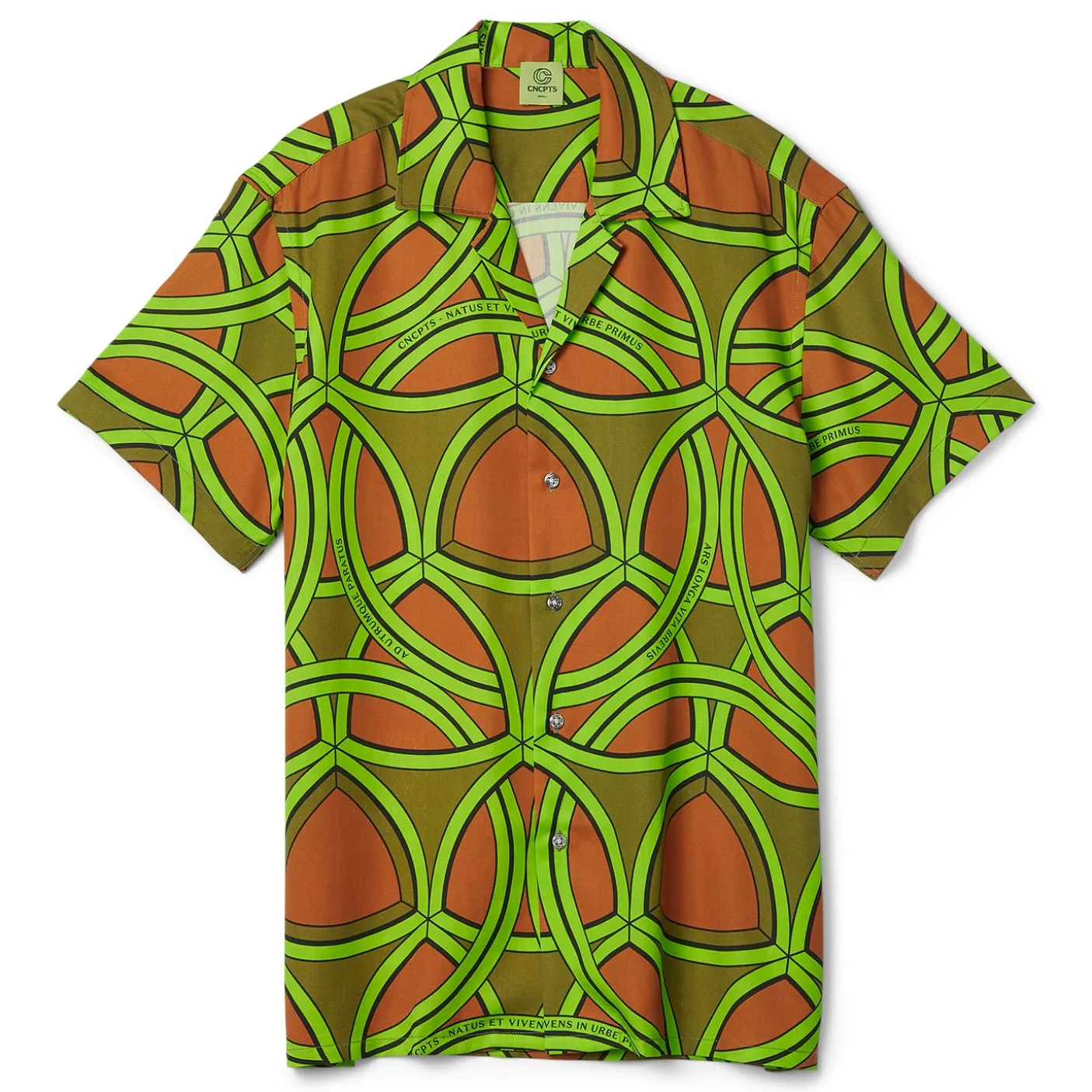 CNCPTS Tencel Reuleaux Printed Camp Shirt