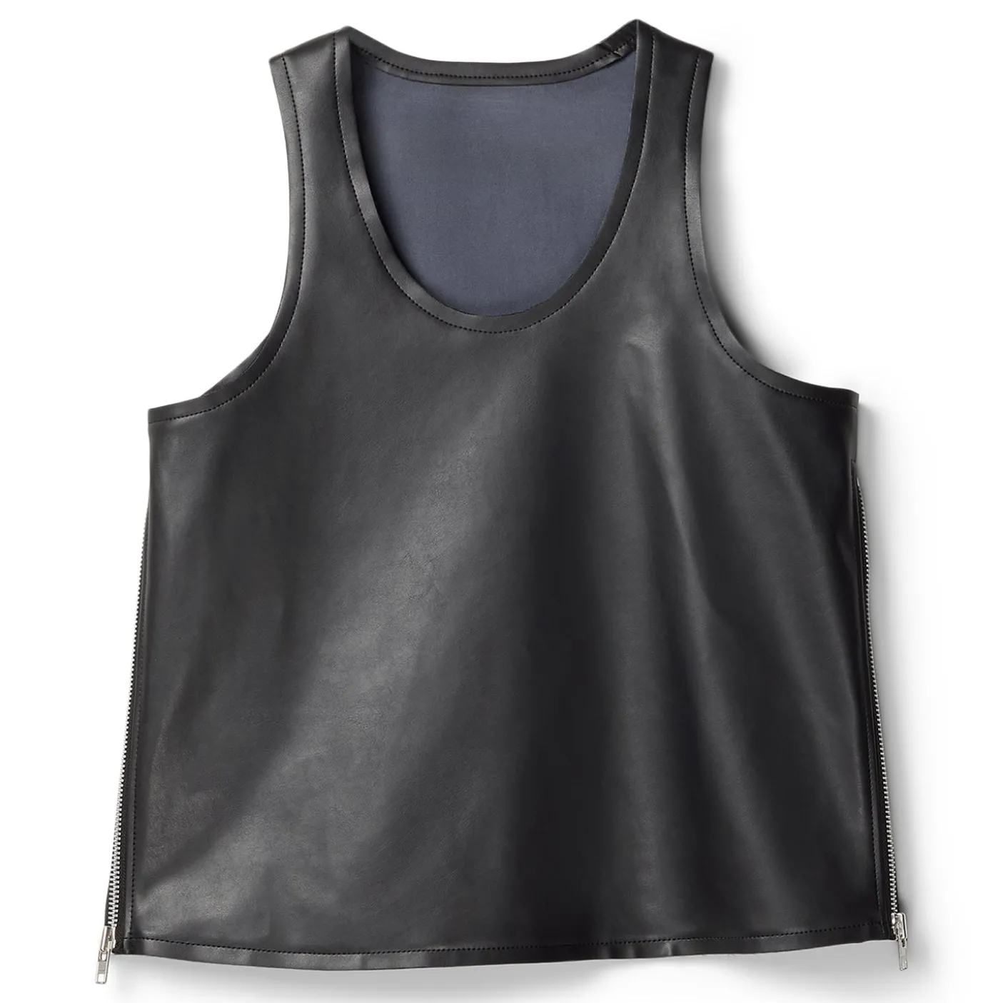 Comme Des Garcons Faux Leather Tank Top