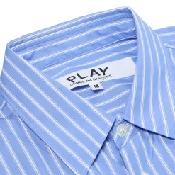 Comme Des Garcons PLAY Short Sleeve Shirt Black Emblem
