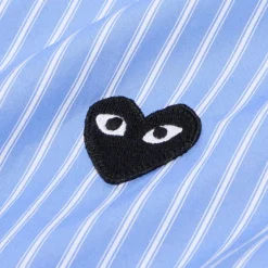 Comme Des Garcons PLAY Short Sleeve Shirt Black Emblem