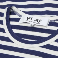 Comme Des Garcons PLAY T-Shirt Long Sleeve Red Emblem Knit