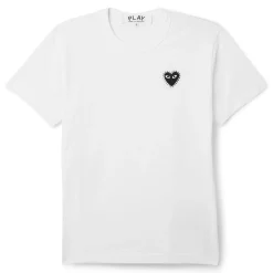 Comme Des Garcons PLAY T-Shirt Rhinestone Emblem Rhinestone Heart