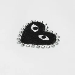 Comme Des Garcons PLAY T-Shirt Rhinestone Emblem Rhinestone Heart