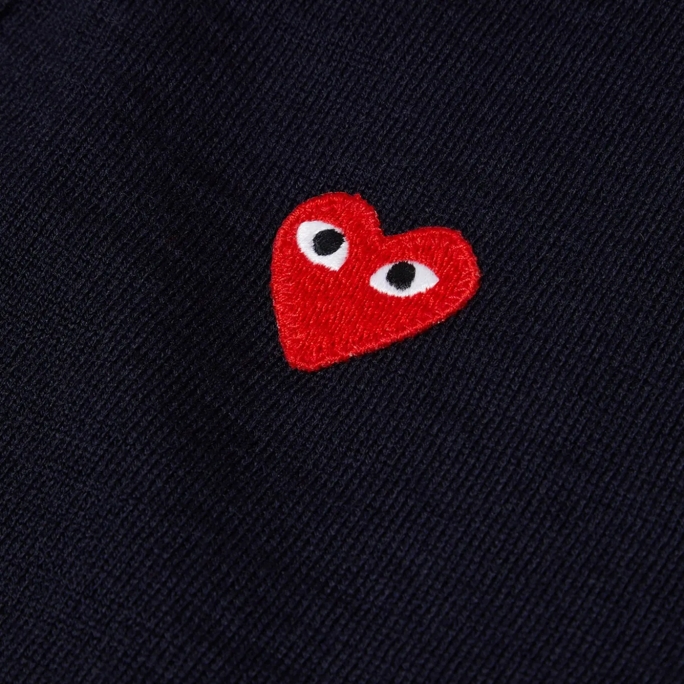 Comme Des Garcons Play V-Neck Cardigan Short Sleeve