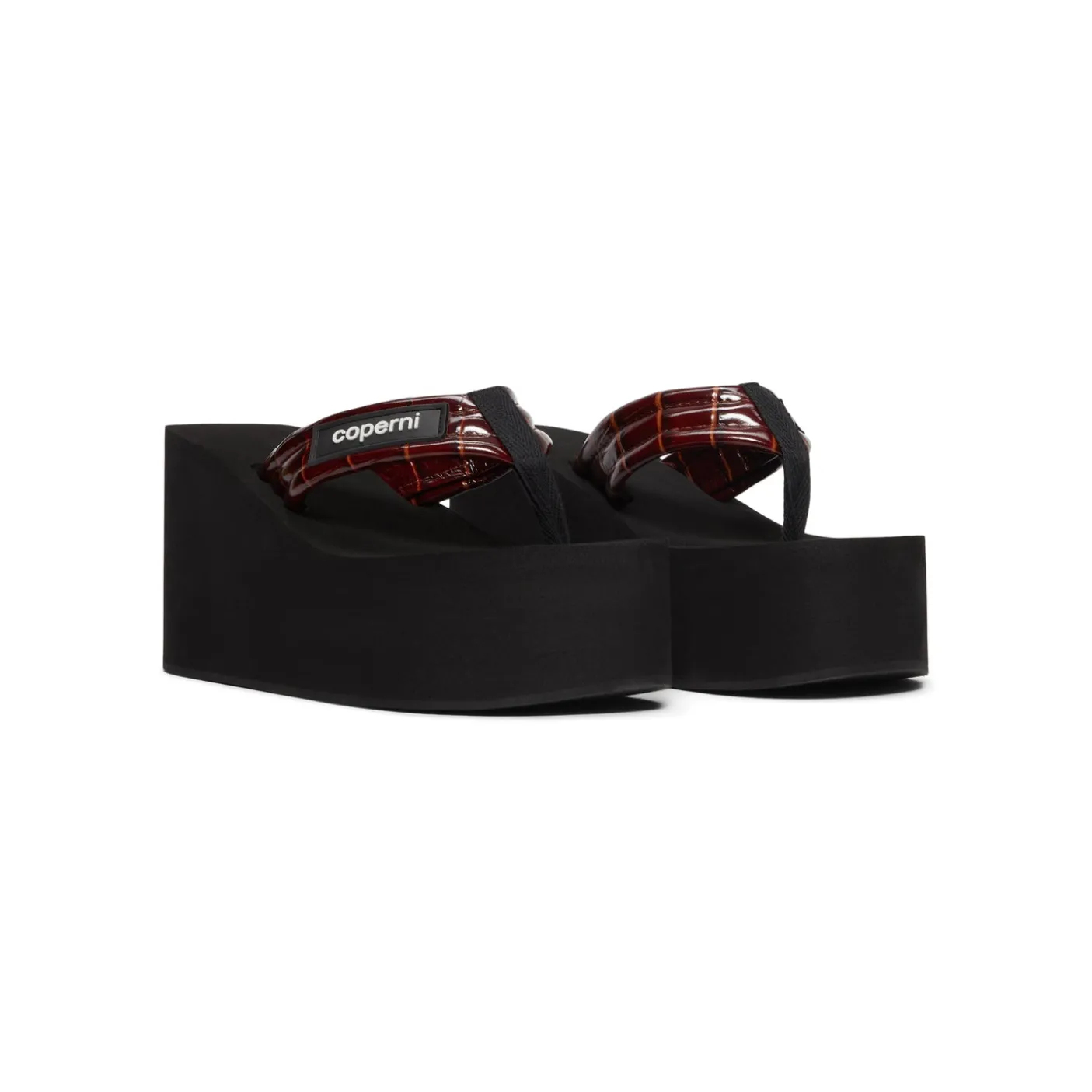 COPERNI Croco Branded Wedge Sandal