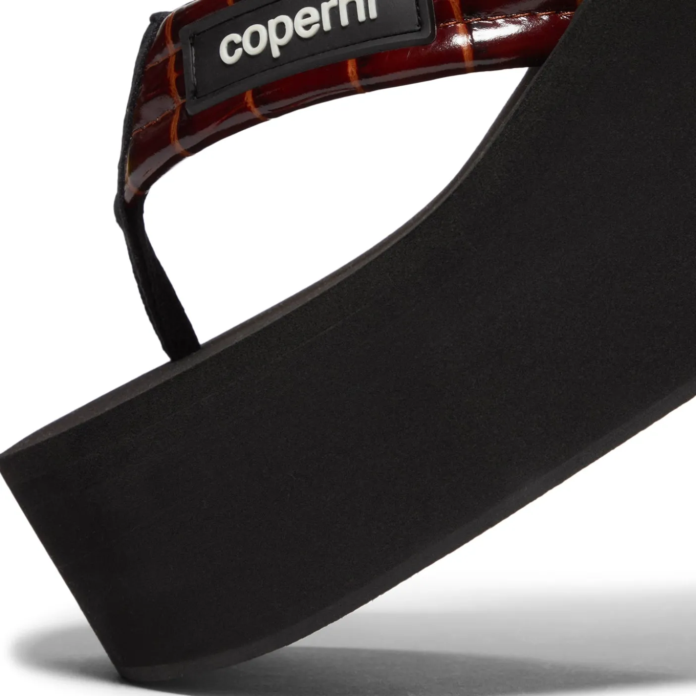 COPERNI Croco Branded Wedge Sandal