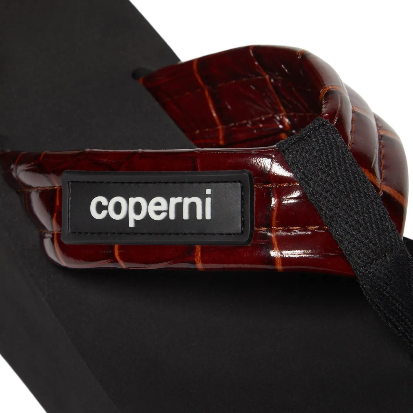 COPERNI Croco Branded Wedge Sandal