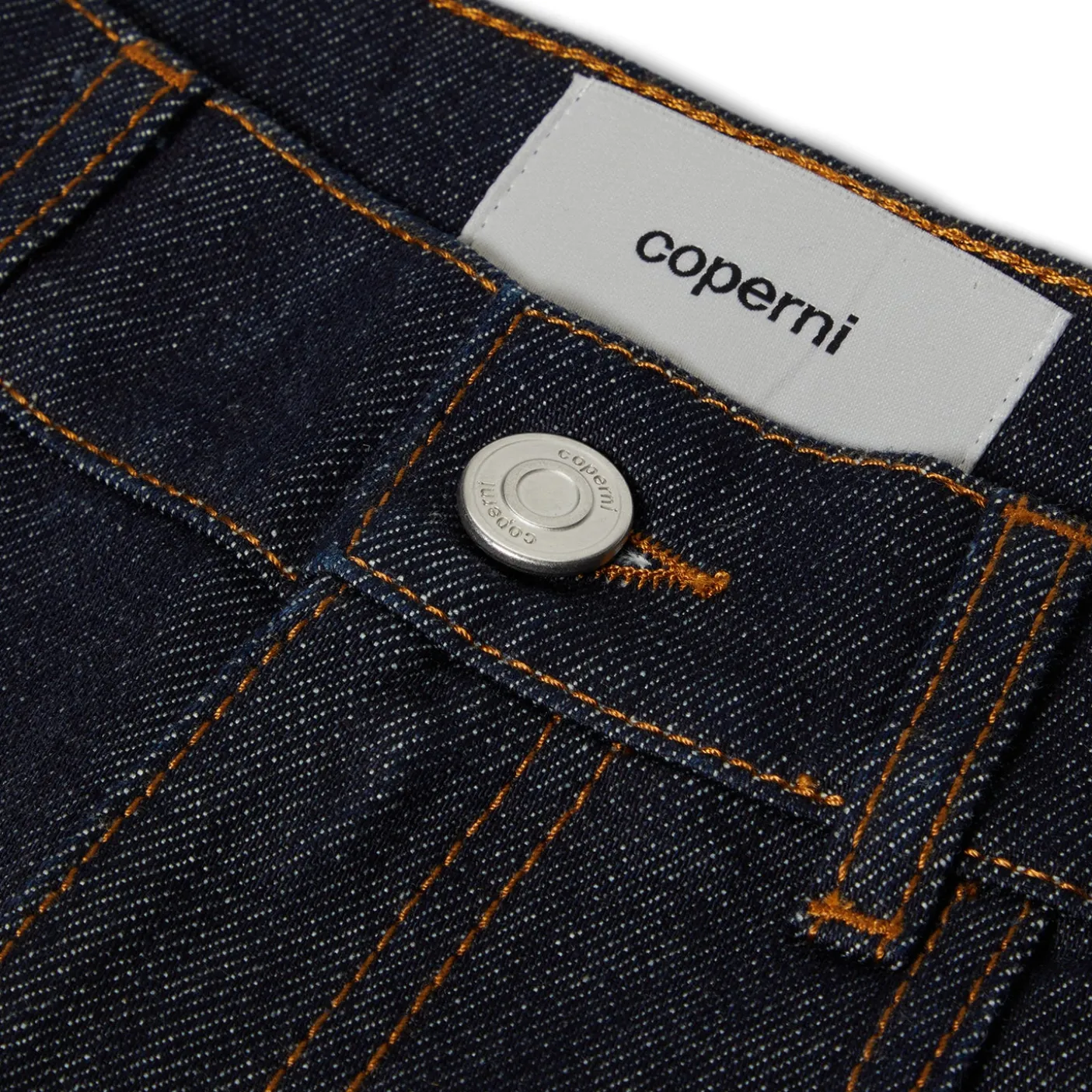 COPERNI Faux Fur Hem Corsair Denim Trousers