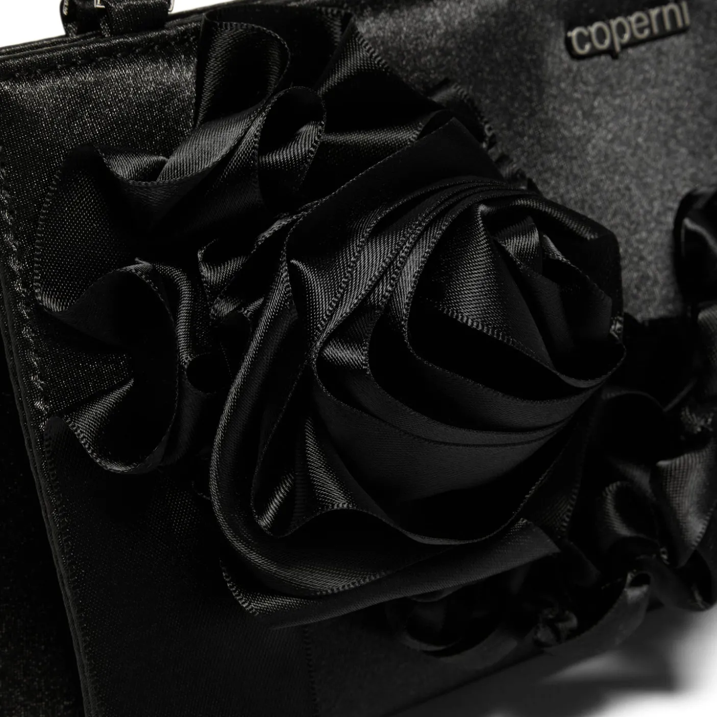 COPERNI Pleated Ribbon Satin Pochette Bag