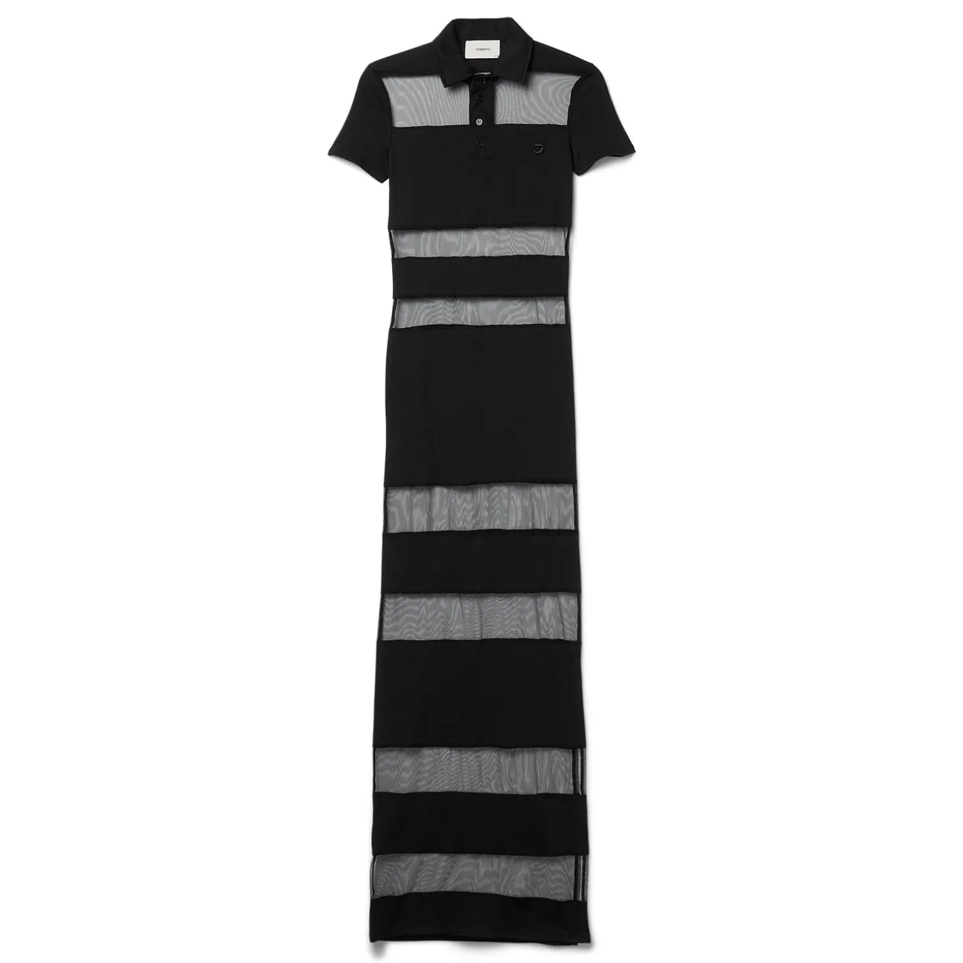 COPERNI Striped Sheer Polo Dress