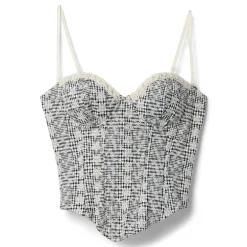 Danielle Guizio Genevieve Gingham Bustier