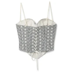 Danielle Guizio Genevieve Gingham Bustier
