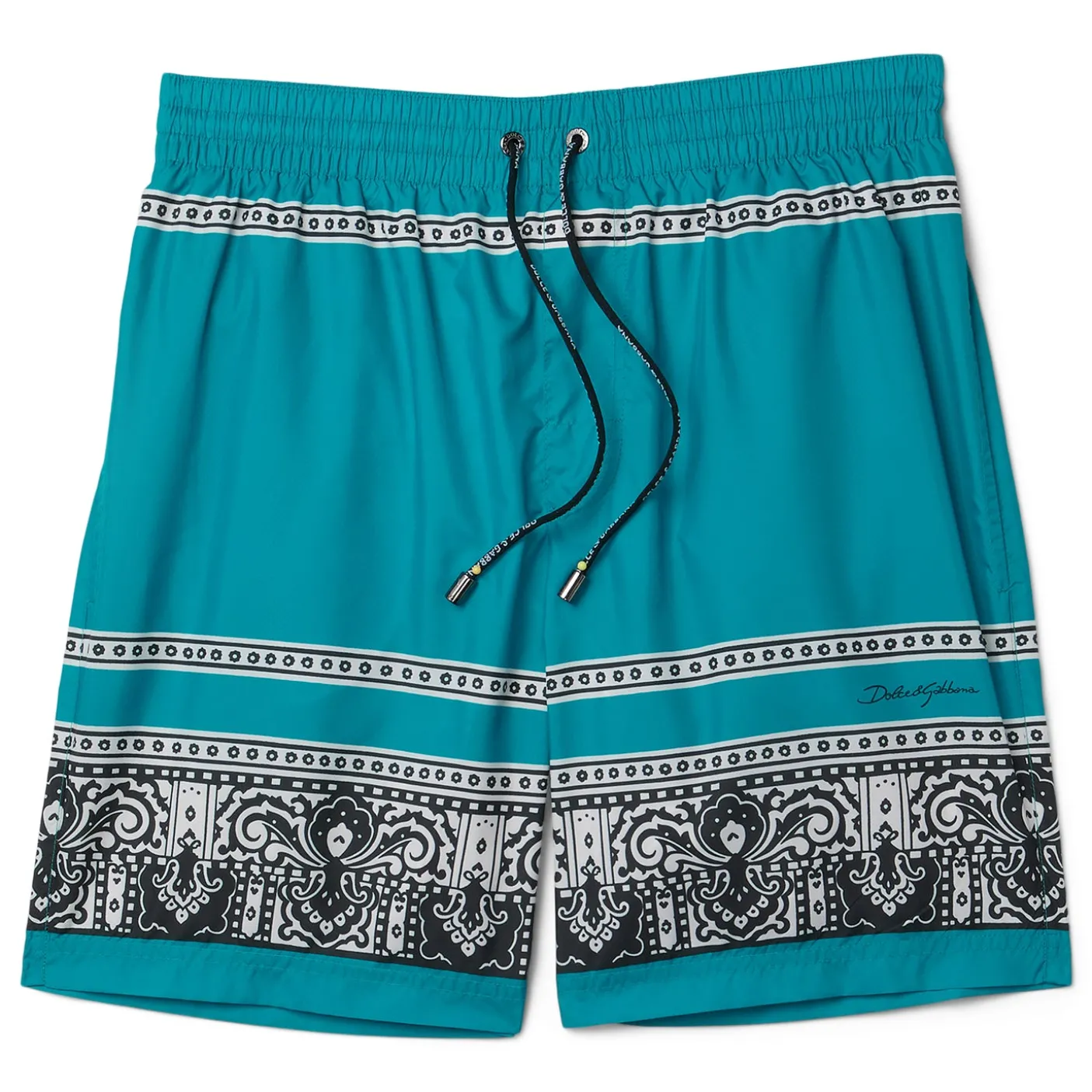 Dolce & Gabbana Bandana Print Mid-Length Swim Trunks
