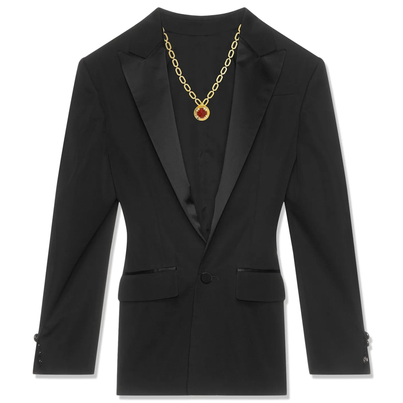 DSquared2 Stretch Worsted Wool Flipside Blazer Dress