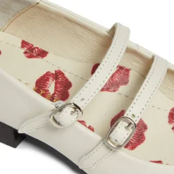 DUKE + DEXTER Ruby Off-white Kiss Mary Jane