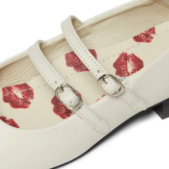 DUKE + DEXTER Ruby Off-white Kiss Mary Jane