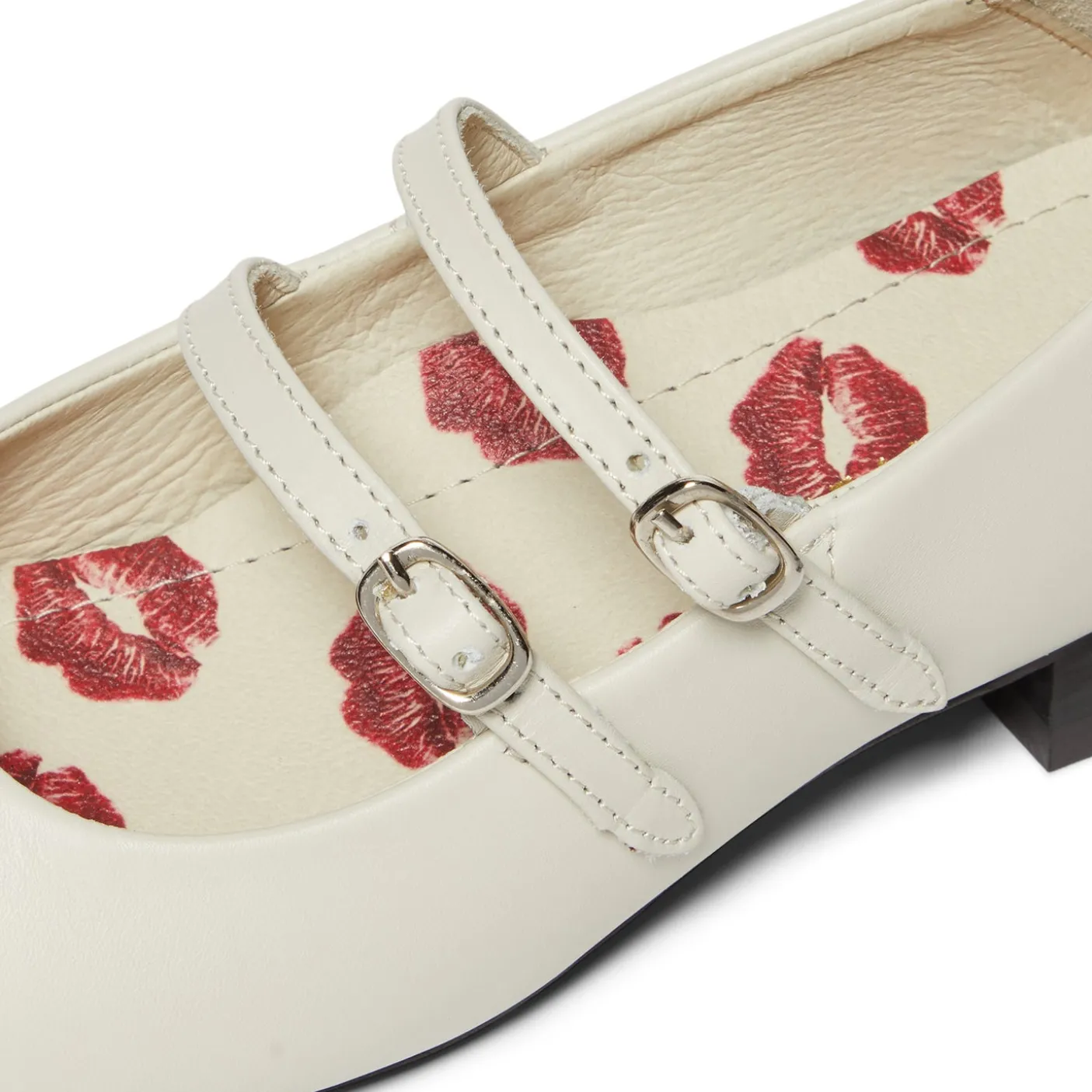 DUKE + DEXTER Ruby Off-white Kiss Mary Jane