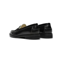 DUKE + DEXTER Wilde Black White Penny Loafer Womens