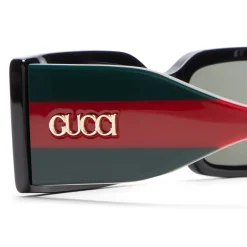 Gucci Logo Rectangular Frame Sunglasses