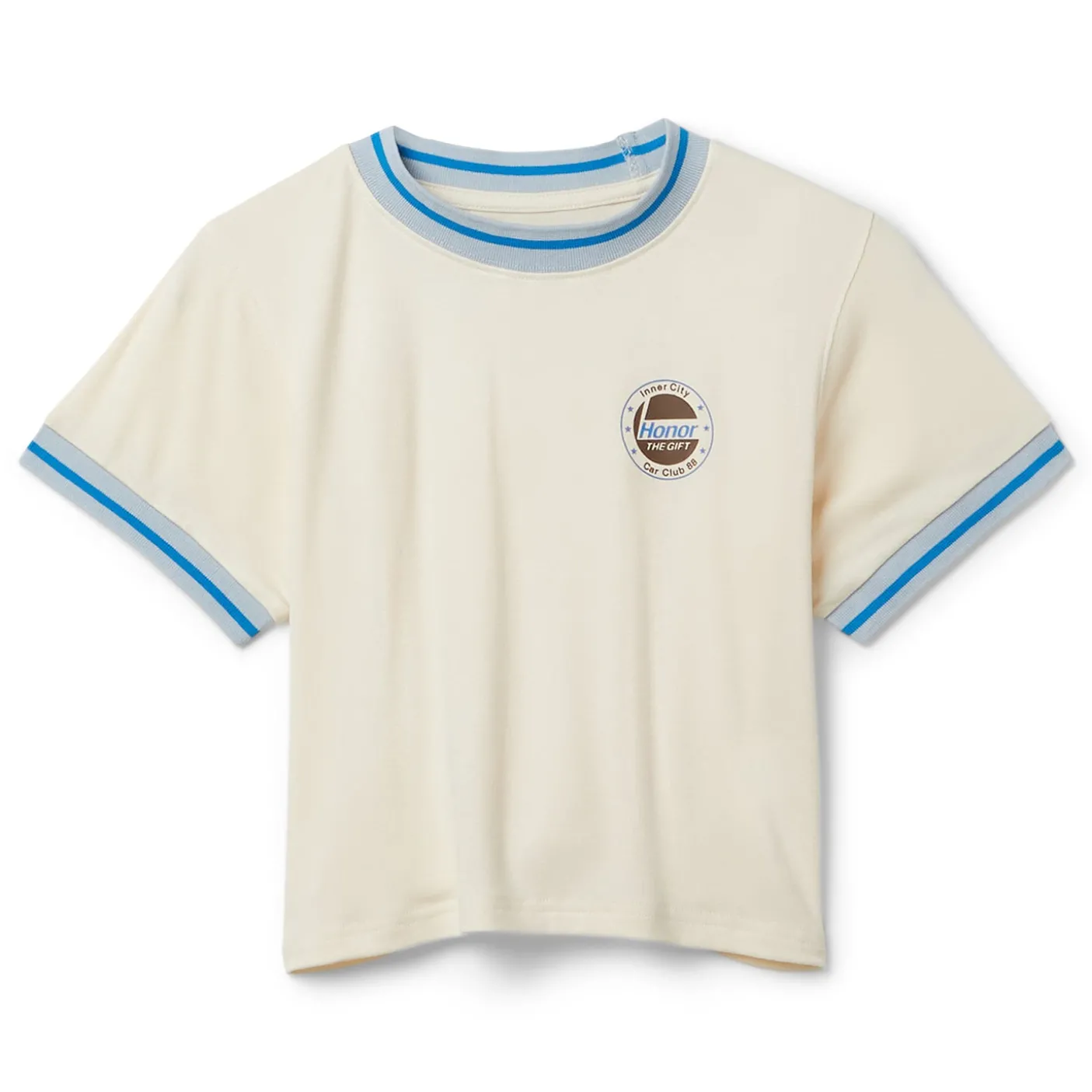 Honor the Gift B-Summer Womens Multi Color Ringer Tee