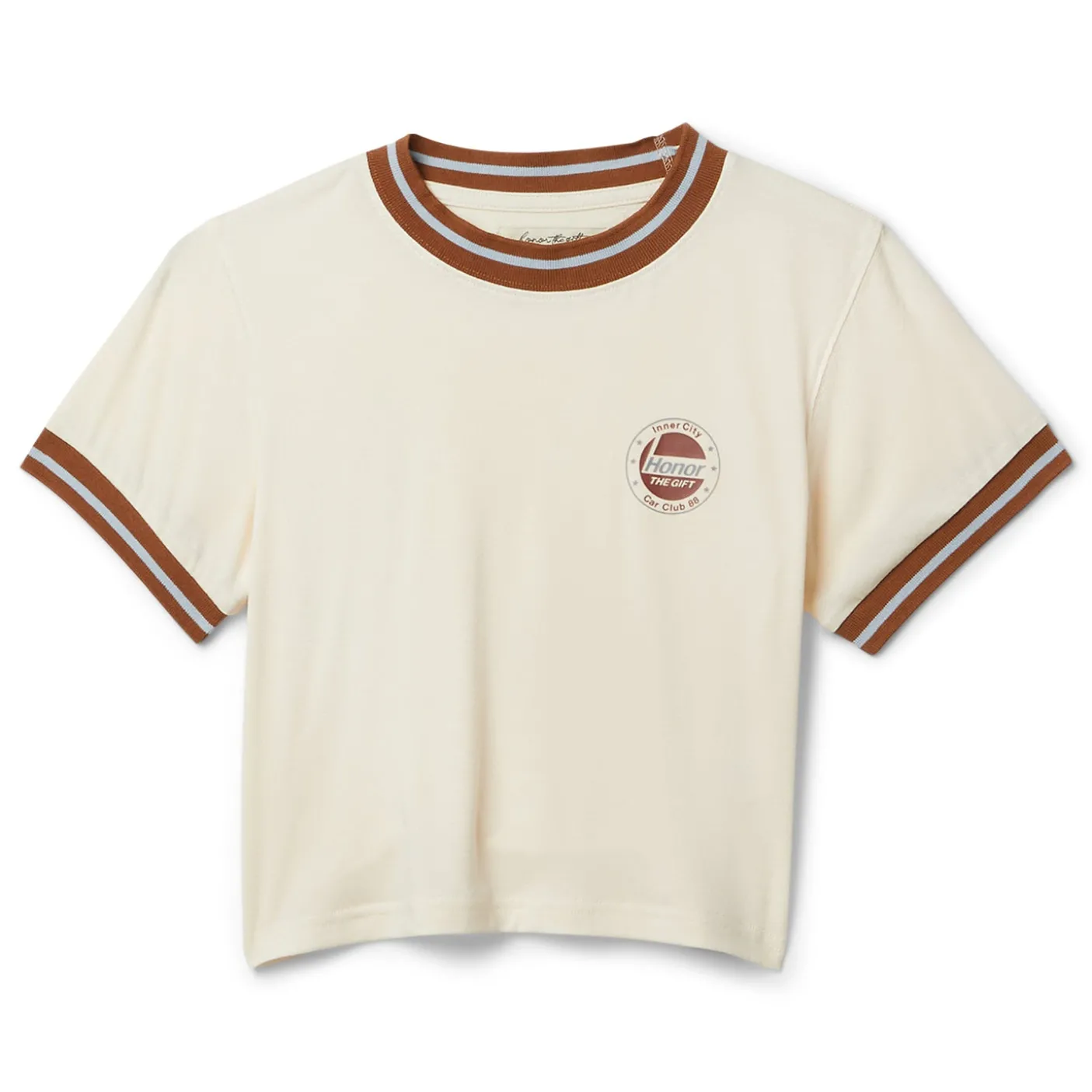 Honor the Gift B-Summer Womens Multi Color Ringer Tee