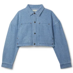 Honor The Gift Honor INC Cropped Shop Jacket B-Summer Womens Cropped Carpenter Novelty Denim Jacket