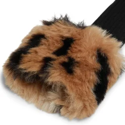 House of Sunny Peggy Faux-Fur-Collar Knitted Cardigan