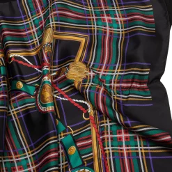 Junya Watanabe Silk Scarf Panel Dark Knight Graphic T-Shirt