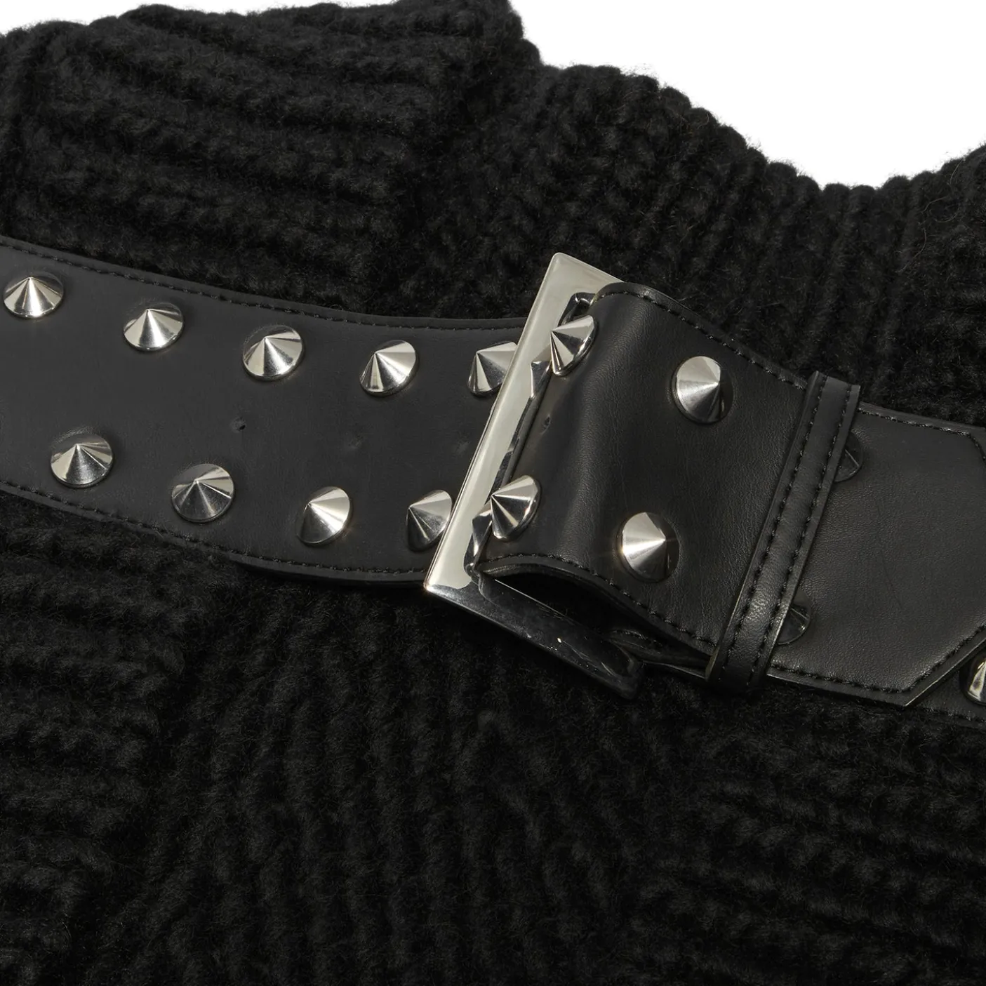 Junya Watanabe Spike Belt Wool Knit Sweater