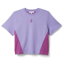 JW Anderson Anchor Embroidery Panelled Cropped T-Shirt