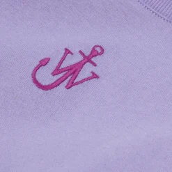 JW Anderson Anchor Embroidery Panelled Cropped T-Shirt