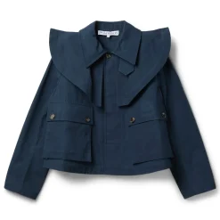 JW Anderson Oversized Collar Cropped Trench Jacket