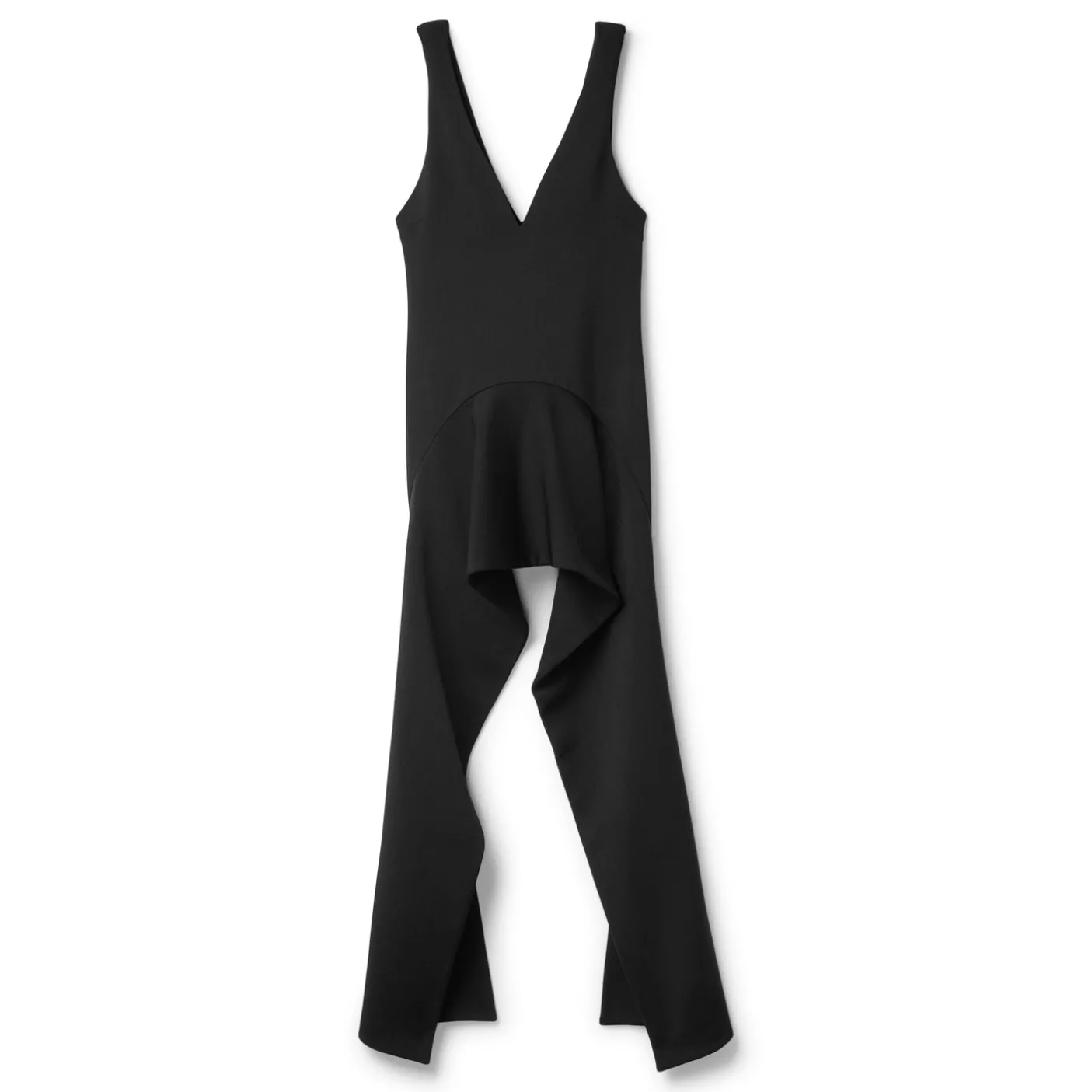 JW Anderson V Neck Draped Hem Mini Dress