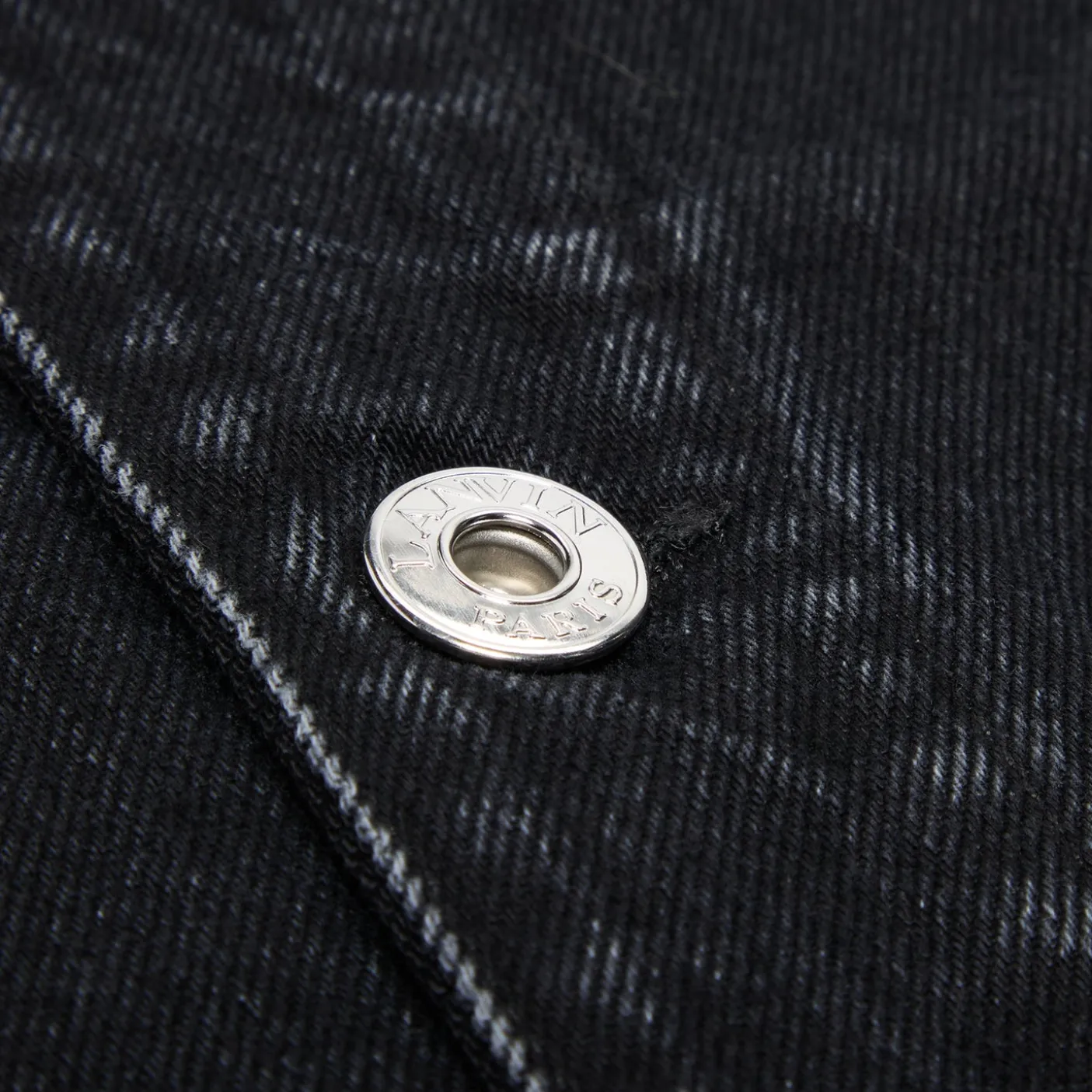 Lanvin Leather Detail Denim Jacket