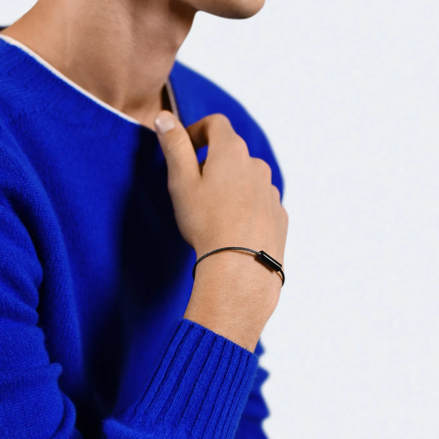 Le Gramme 5g Brushed Ceramic Cable Bracelet