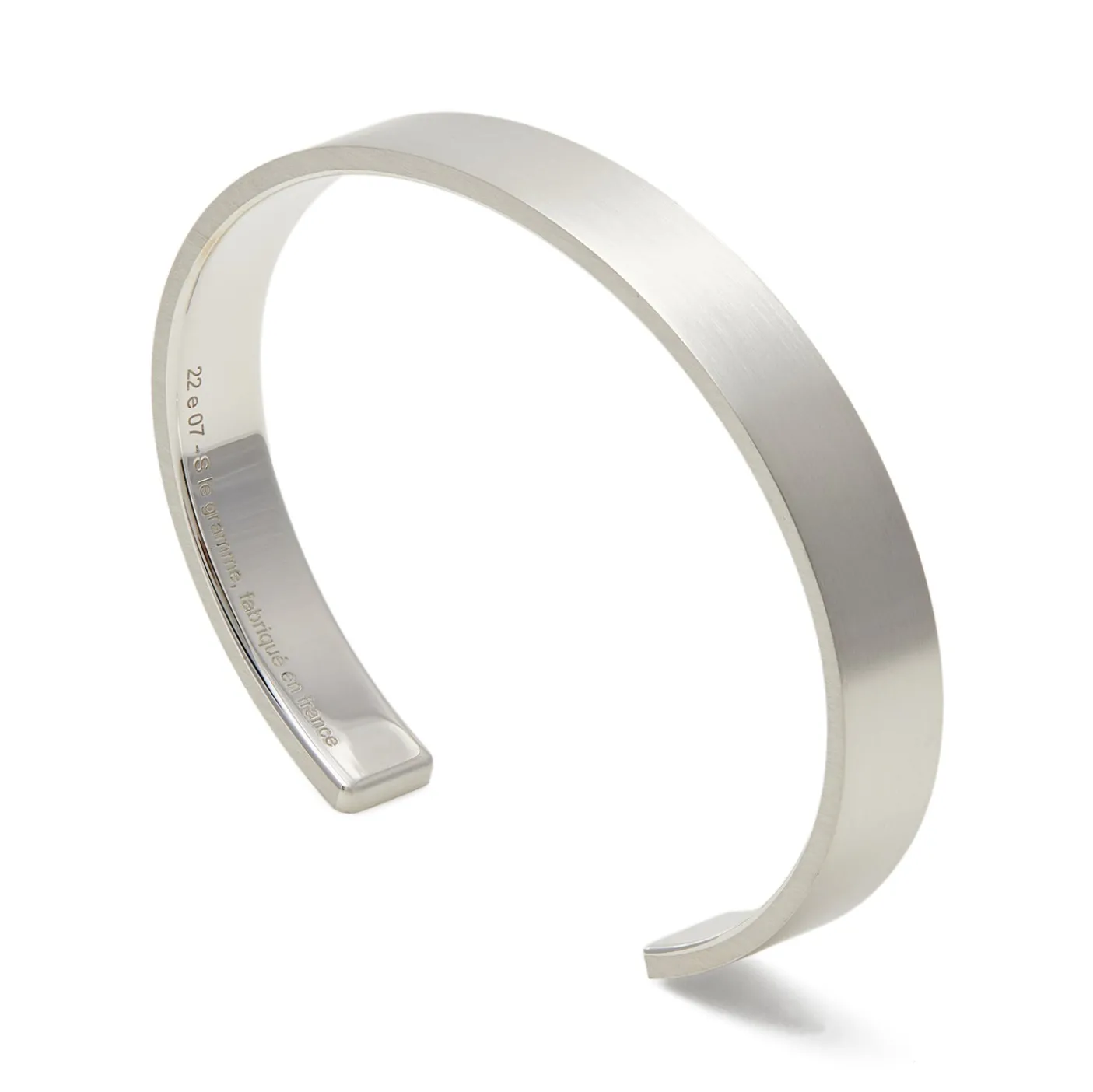 Le Gramme 21g Brushed Sterling Silver Ribbon Bracelet