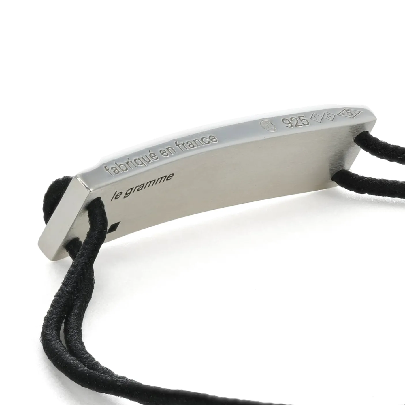 Le Gramme 5g godron cord bracelet