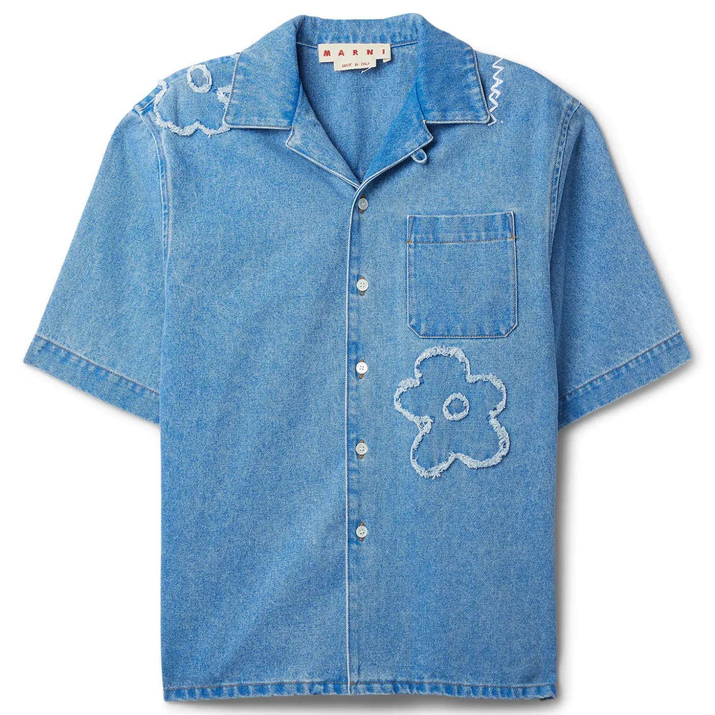 MARNI Bowling Shirt with Dillies Patch Details