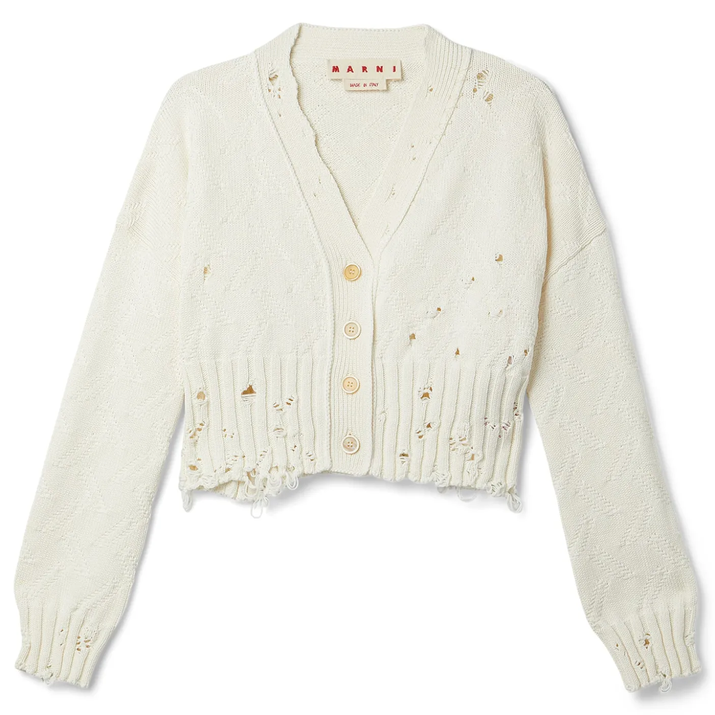MARNI Dishevelled Cropped Cardigan