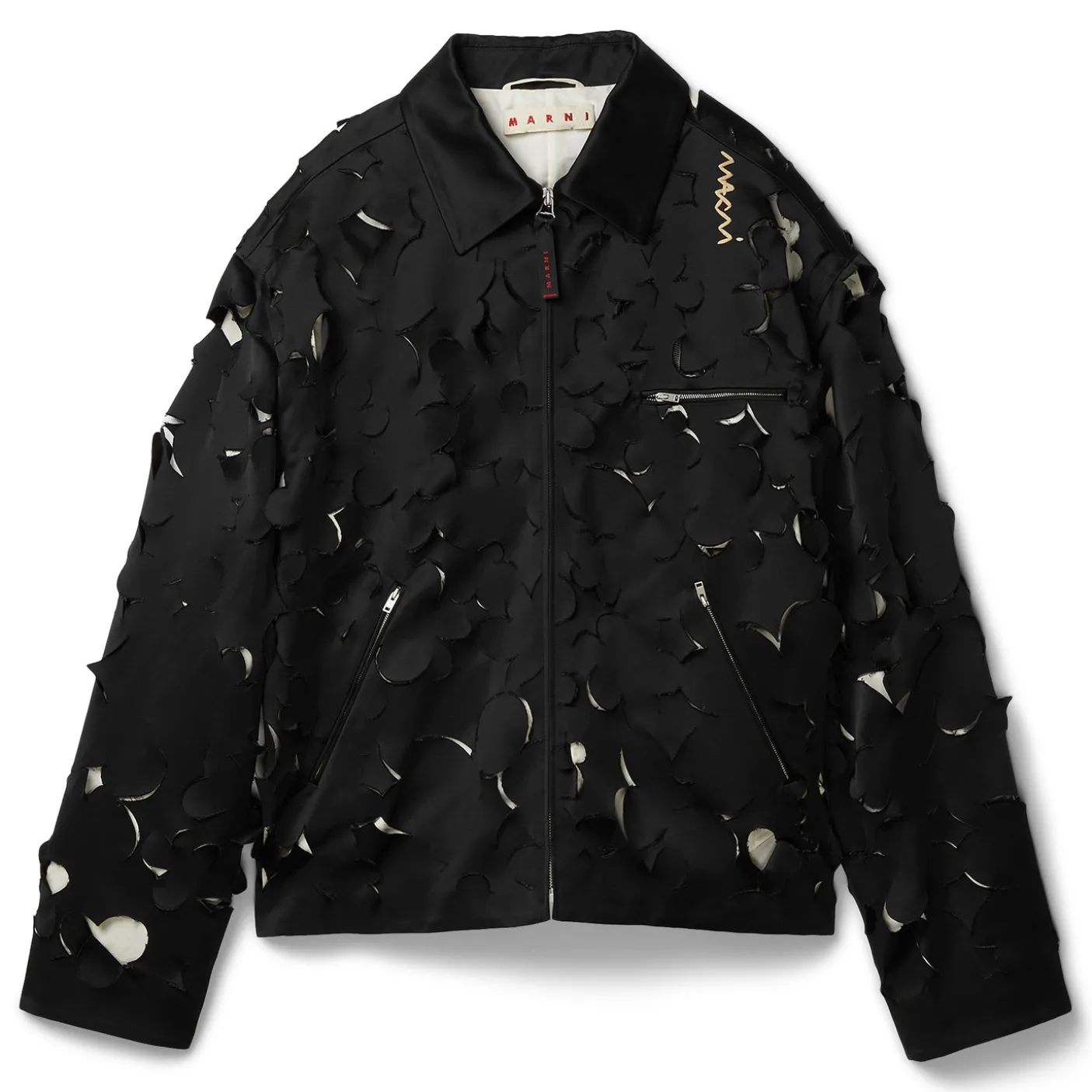MARNI Duchess Satin Cut-Out Jacket