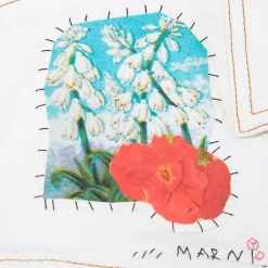 MARNI Flower Patch Cropped Denim Jacket