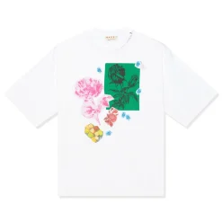 MARNI Flower Print Cotton T-Shirt