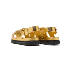 MARNI Leather Fussbett Crisscross Sandal