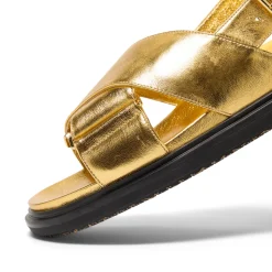 MARNI Leather Fussbett Crisscross Sandal