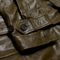 MARNI Leather Short Trench Coat