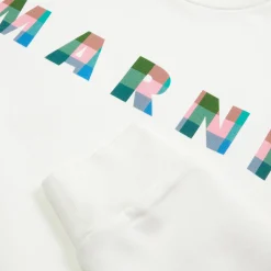 MARNI Logo Print Long Sleeve Crewneck