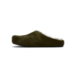 MARNI Long-Hair Calfskin Fussbett Sabot Mule