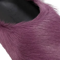 MARNI Long-Hair Calfskin Fussbett Sabot Mule