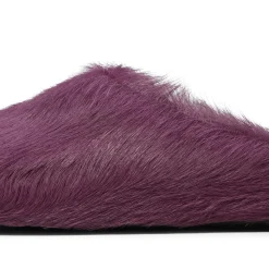 MARNI Long-Hair Calfskin Fussbett Sabot Mule